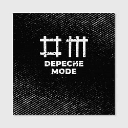 Холст квадратный Depeche Mode с потертостями на темном фоне, цвет: 3D-принт — фото 2