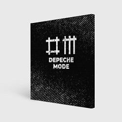 Картина квадратная Depeche Mode с потертостями на темном фоне