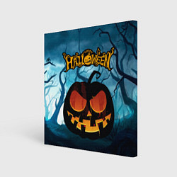 Холст квадратный Halloween pumpkins, цвет: 3D-принт