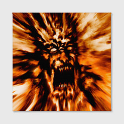 Холст квадратный Fire demon scream, цвет: 3D-принт — фото 2