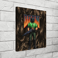 Холст квадратный DOS DOOM - Doomguy, цвет: 3D-принт — фото 2