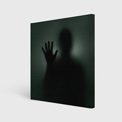 Холст квадратный Хэллоуин - тень призрака, цвет: 3D-принт