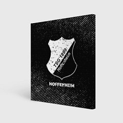 Картина квадратная Hoffenheim с потертостями на темном фоне