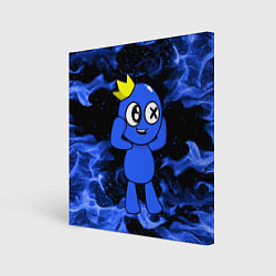 Картина квадратная Роблокс: Синий огонь