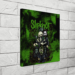 Холст квадратный Slipknot green art, цвет: 3D-принт — фото 2