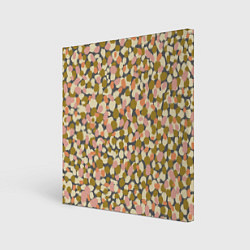 Холст квадратный Оливье салат, абстрактный паттерн, цвет: 3D-принт