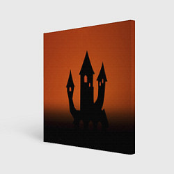 Картина квадратная Halloween - замок ведьм