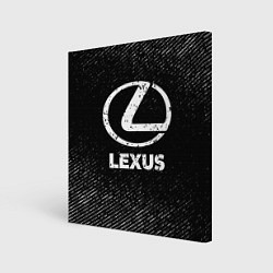 Картина квадратная Lexus с потертостями на темном фоне