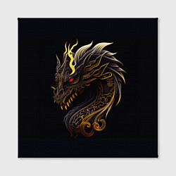 Холст квадратный Китайский дракон - ирезуми, цвет: 3D-принт — фото 2