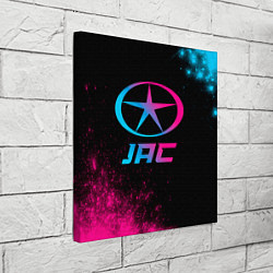 Холст квадратный JAC - neon gradient, цвет: 3D-принт — фото 2