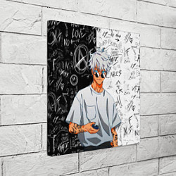 Холст квадратный Сатору Годжо в очках - магическая битва, цвет: 3D-принт — фото 2