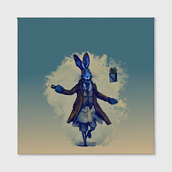Холст квадратный Кролик колдует над подарками, цвет: 3D-принт — фото 2