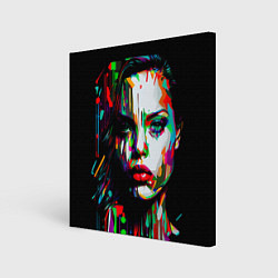 Картина квадратная Анджелина Джоли - поп-арт
