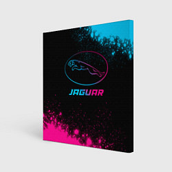 Картина квадратная Jaguar - neon gradient