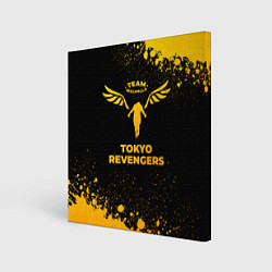 Холст квадратный Tokyo Revengers - gold gradient, цвет: 3D-принт