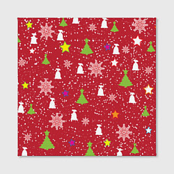 Холст квадратный Red new year, цвет: 3D-принт — фото 2