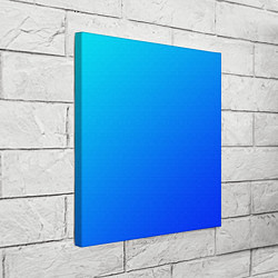 Холст квадратный Голубо-бирюзовый градиент, цвет: 3D-принт — фото 2