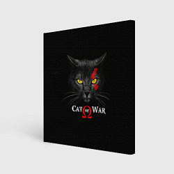 Картина квадратная Cat of war collab