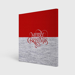 Картина квадратная Merry Christmas красный