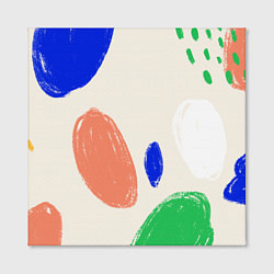 Холст квадратный Разноцветные пятна, цвет: 3D-принт — фото 2