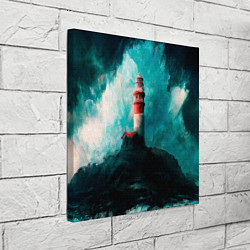 Холст квадратный Бушующее море, цвет: 3D-принт — фото 2