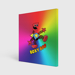 Холст квадратный Project Playtime: Boxy Boo, цвет: 3D-принт