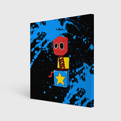 Холст квадратный Бокси Бу: персонаж Поппи Плейтайм, цвет: 3D-принт