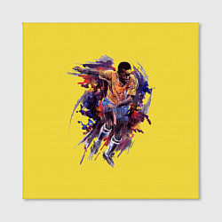 Холст квадратный Бразильский футболист Пеле 10, цвет: 3D-принт — фото 2