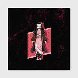 Холст квадратный Персонаж Незуко Камадо - Клинок, рассекающий демон, цвет: 3D-принт — фото 2