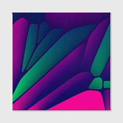 Холст квадратный Абстрактные листы разных тёмных цветов - розовый,, цвет: 3D-принт — фото 2