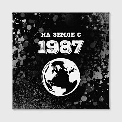 Холст квадратный На Земле с 1987: краска на темном, цвет: 3D-принт — фото 2