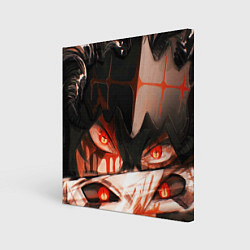 Холст квадратный Аста и его демон - Черный клевер, цвет: 3D-принт