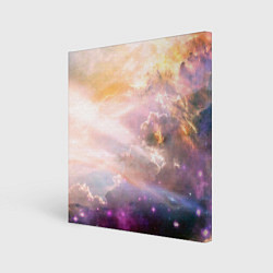 Холст квадратный Аморфное абстрактное космическое красочное небо, цвет: 3D-принт