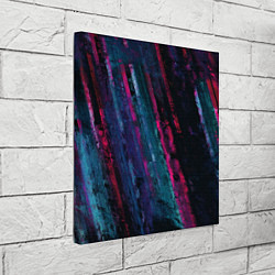 Холст квадратный Неоновая стена, цвет: 3D-принт — фото 2