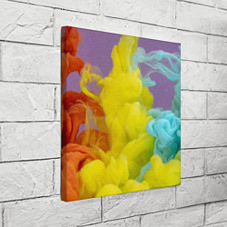 Холст квадратный Абстрактные разноцветные объёмные дымы, цвет: 3D-принт — фото 2