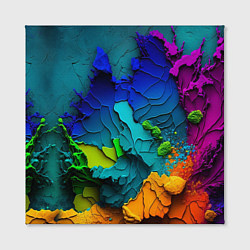 Холст квадратный Взрыв красок, цвет: 3D-принт — фото 2