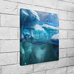 Холст квадратный Subnautica - КРАБ на леднике, цвет: 3D-принт — фото 2