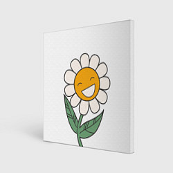 Картина квадратная Весёлый цветок ромашка