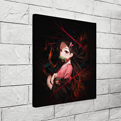 Холст квадратный Nezuko Demon Slayer art, цвет: 3D-принт — фото 2