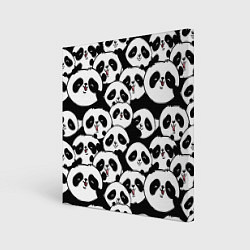 Картина квадратная Весёлые панды