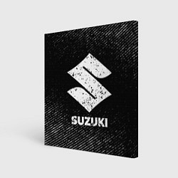 Картина квадратная Suzuki с потертостями на темном фоне