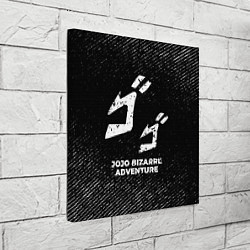 Холст квадратный JoJo Bizarre Adventure с потертостями на темном фо, цвет: 3D-принт — фото 2