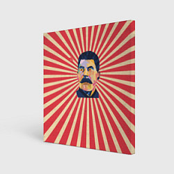 Картина квадратная Сталин полигональный