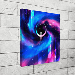 Холст квадратный Quake неоновый космос, цвет: 3D-принт — фото 2