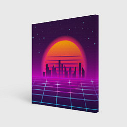 Картина квадратная Futuristic Retro City