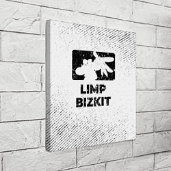 Холст квадратный Limp Bizkit с потертостями на светлом фоне, цвет: 3D-принт — фото 2