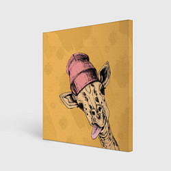 Картина квадратная Жираф дразнит