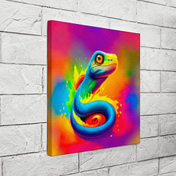 Холст квадратный Змейка в красках, цвет: 3D-принт — фото 2
