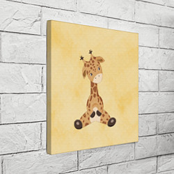 Холст квадратный Малыш жираф, цвет: 3D-принт — фото 2