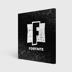 Картина квадратная Fortnite с потертостями на темном фоне